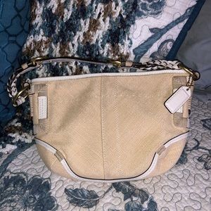 Coach 4710  Angira Straw mini Hobo bag